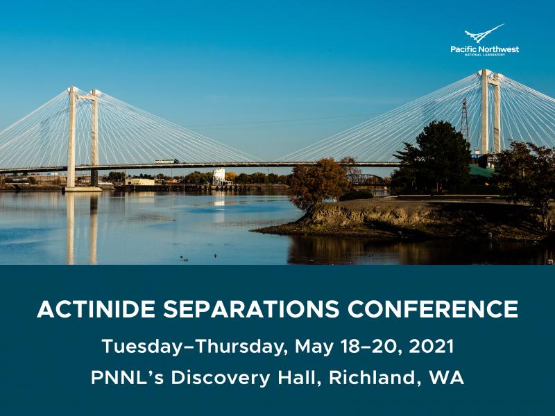 The cable bridge over the Columbia River is the logo for the Actinide Separations Conference.