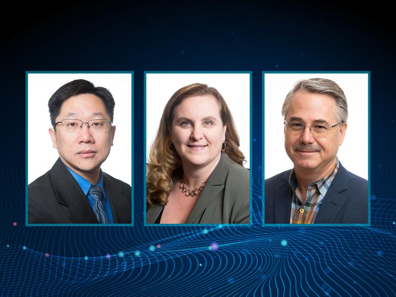 Profile photos, left to right: Wei Wang, Bobbie-Jo Webb-Robertson, and Justin Teeguarden