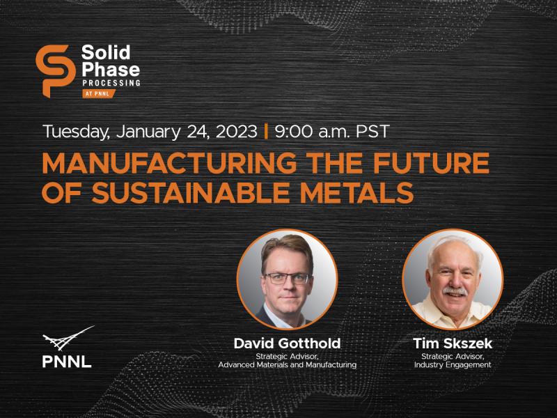 Manufacturing the Future of Sustainable Materials Webinar Announcement 