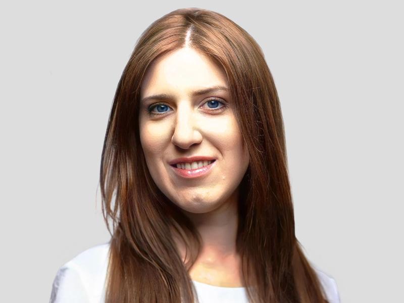 Francesca Pierobon portrait with grey background