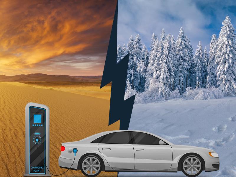 Electric vehicle in hot and cold climates