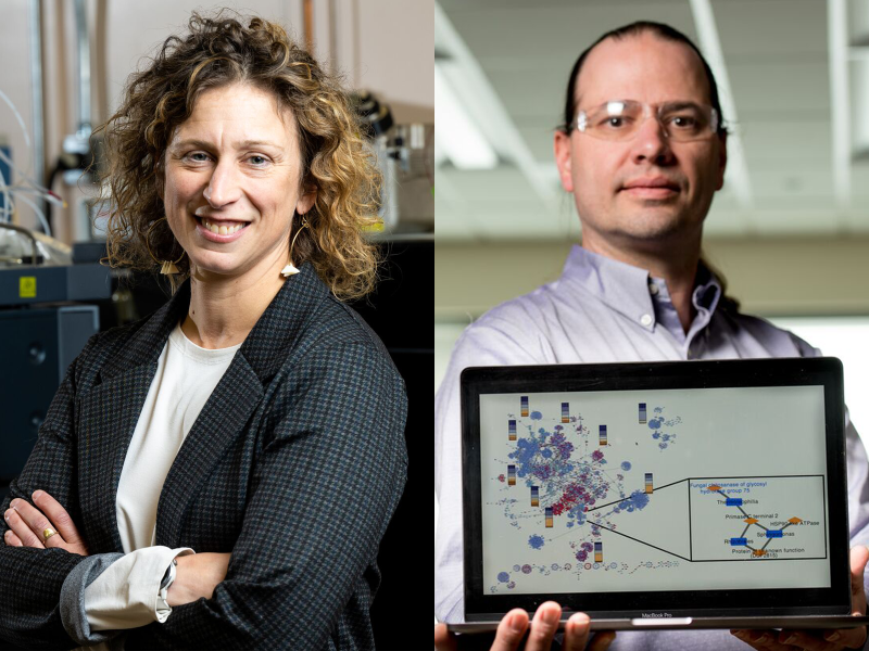 Composite image of Sara Gosline (left) and Jason McDermott (right)