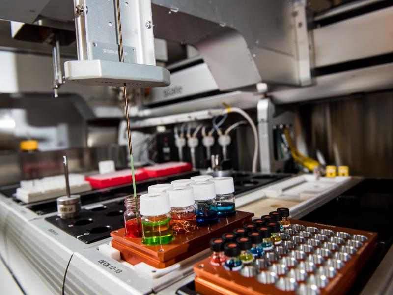 One of the robots in the High Throughput Center