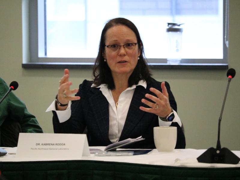 Photo of Kabrena Rodda at Rep. Riley Fentanyl Roundtable