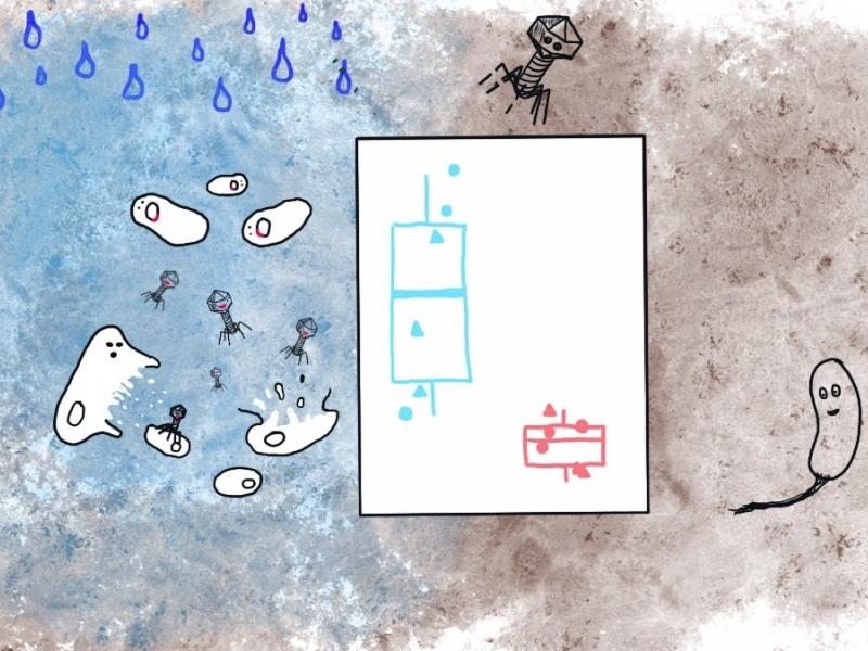 illustration of soil viruses