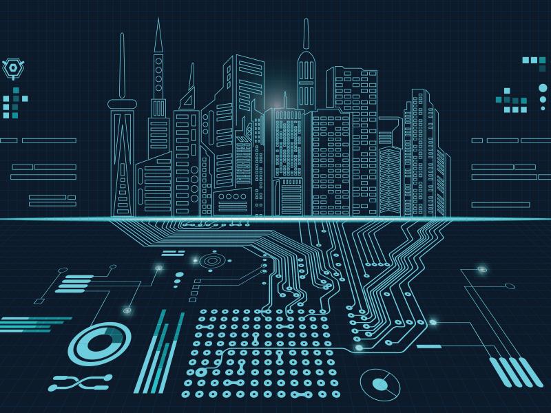 Graphic connecting building systems with controls software