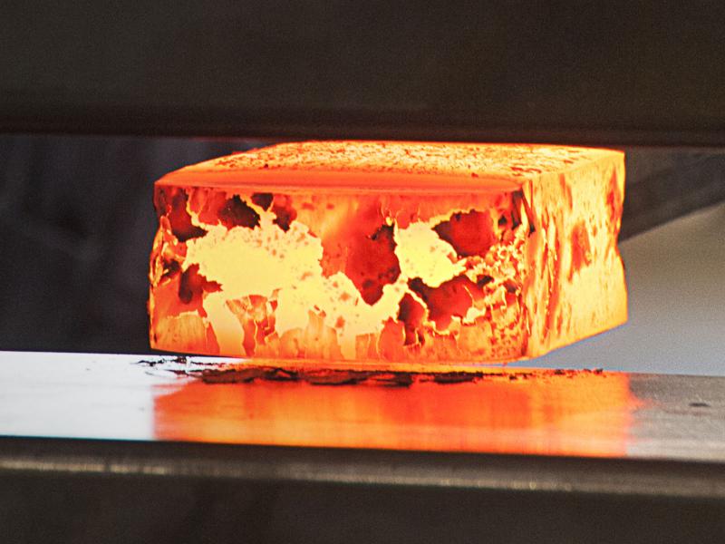 Glowing steel