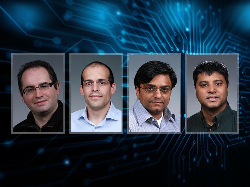 Sutanay Choudhury, Mahantesh Halappanavar, Marco Minutoli, Antonino Tumeo present at machine learning conference.