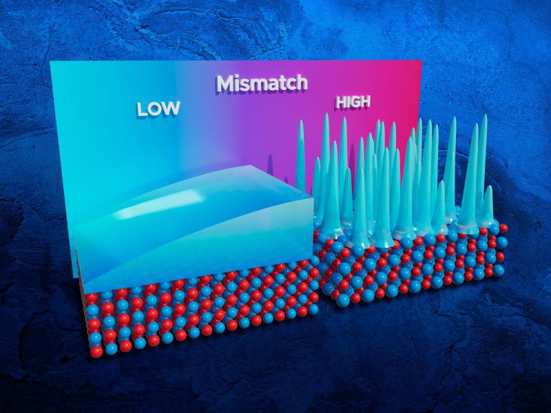 Illustration showing cobalt growth on mineral surfaces