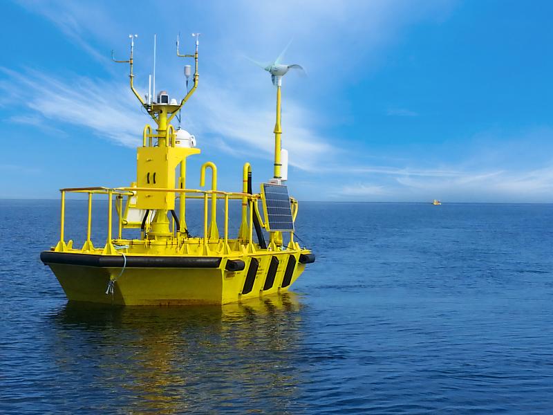 Buoy on water at Marine and Coastal Research Laboratory