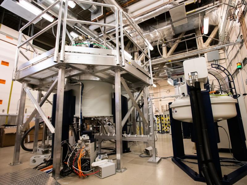 PNNL's Dynamic Nuclear Polarization-Nuclear Magnetic Resonance spectrometer (DNP-NMR) is the strongest of its kind (800 MHz) in North America.