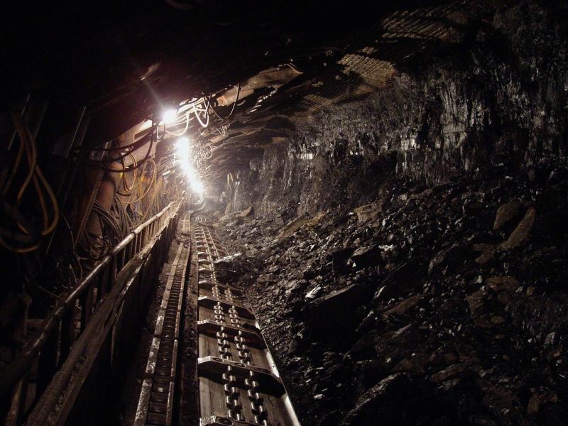 underground tunnel in a coal mine