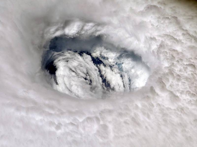 Image of Hurricane Dorian's eye, as seen from the International Space Station.