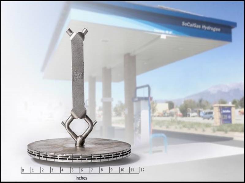 hydrogen generator in front of fueling station graphic