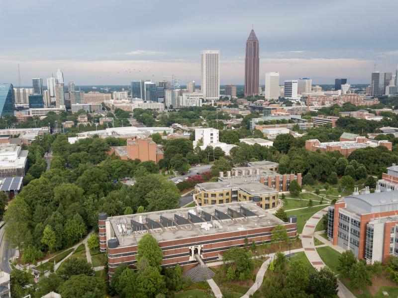 View of the Georgia Tech campus in midtown Atlanta, Georgia.