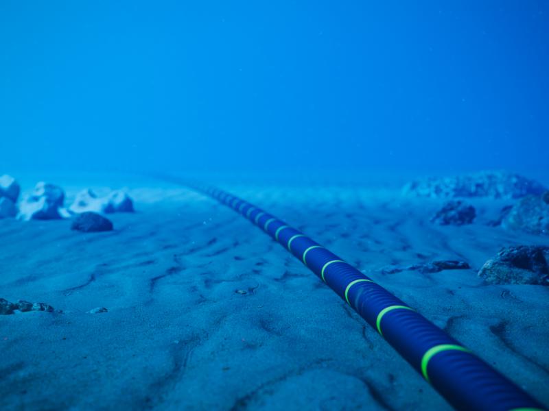 stock photo of an underwater cable
